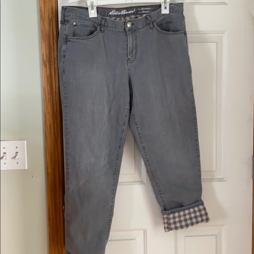 Eddie Bauer flannel lined jeans